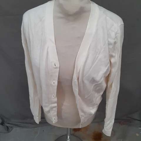 MNG LIGHTWEIGHT CARDIGAN IN CREAM SIZE S