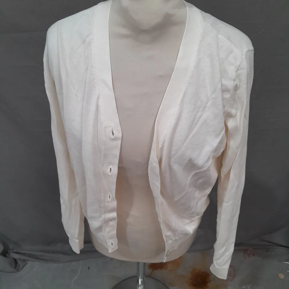 MNG LIGHTWEIGHT CARDIGAN IN CREAM SIZE S