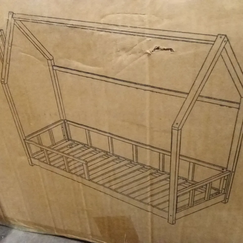 BOXED HOUSE BED 3FT SINGLE - WHITE (1 BOX)