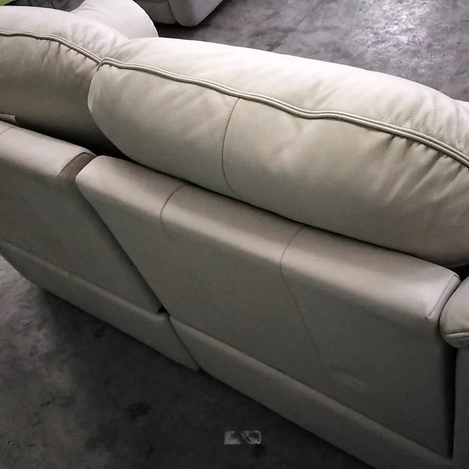 QUALITY BRITISH DESIGNED & MANUFACTURED G PLAN JACKSON 3 SEATER MANUAL RECLINER SOFA CAPRI STONE LEATHER