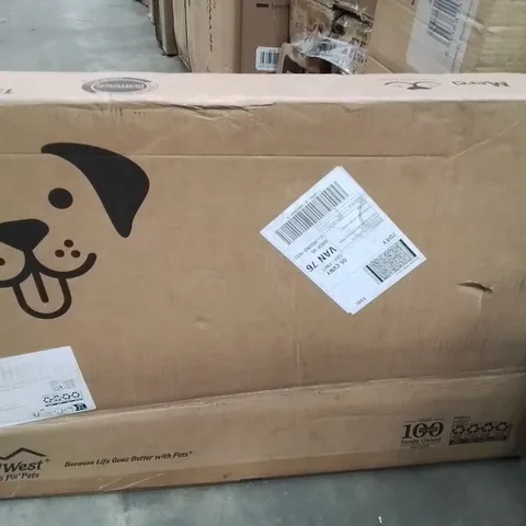 BOXED SMALL DOG CAGE (SIZE UNSPECIFIED)