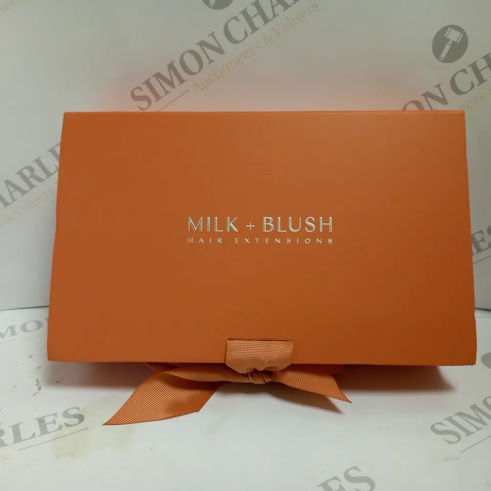 SEALED MILK + BLUSH HAIR EXTENSIONS 16INCH SEAMLESS SANDY BLODE HIGHLIGHTED 