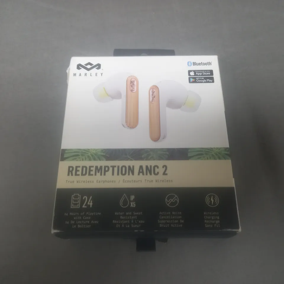 BOXED HOUSE OF MARLEY REDEMPTION ANC 2 TRUE WIRELESS BLUETOOTH EARPHONES