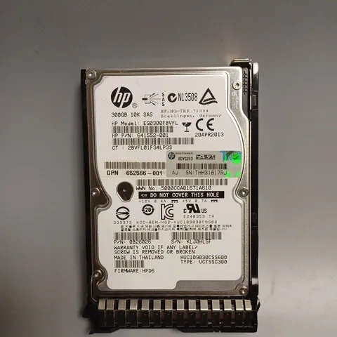 HP REPLACEMENT EG0300FBVFL 300GB 10K SAS HARD DRIVE