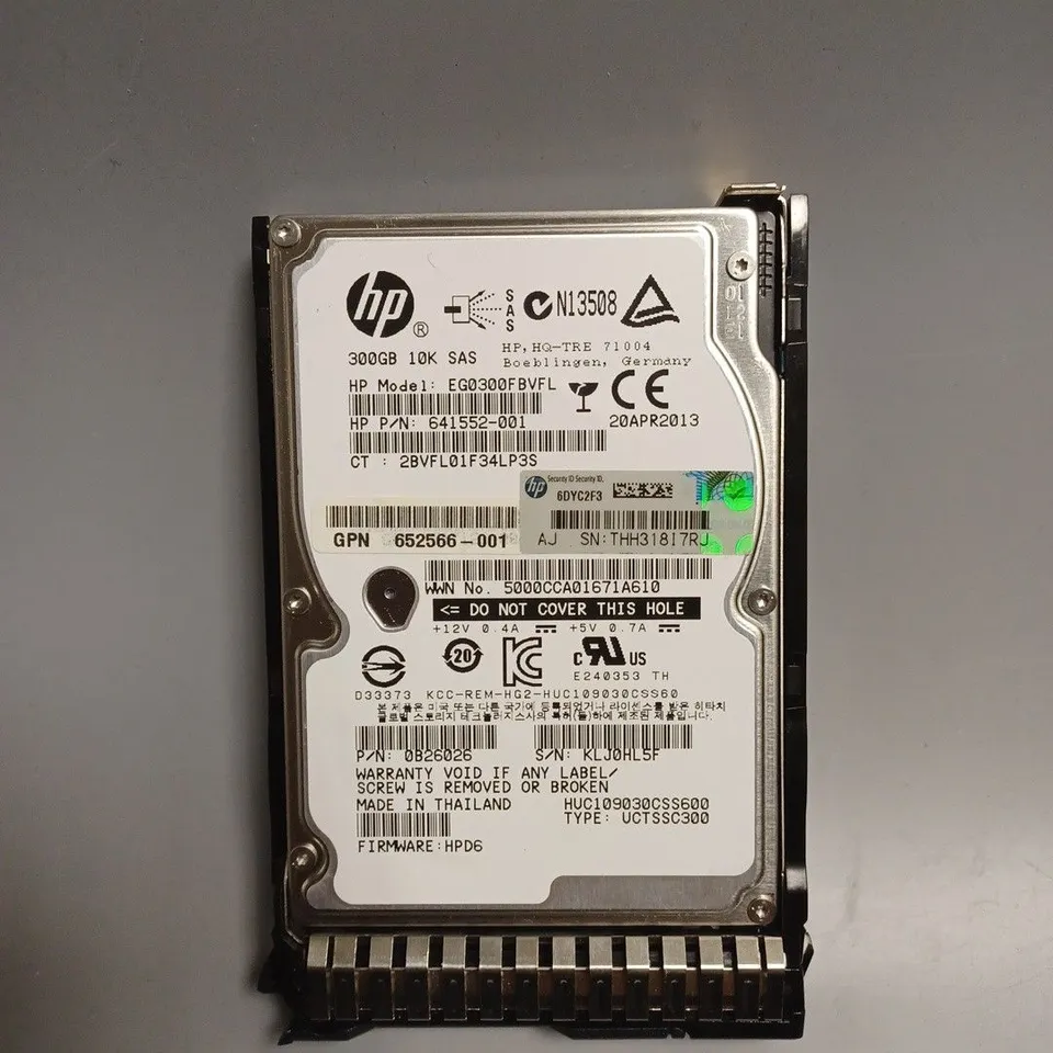 HP REPLACEMENT EG0300FBVFL 300GB 10K SAS HARD DRIVE