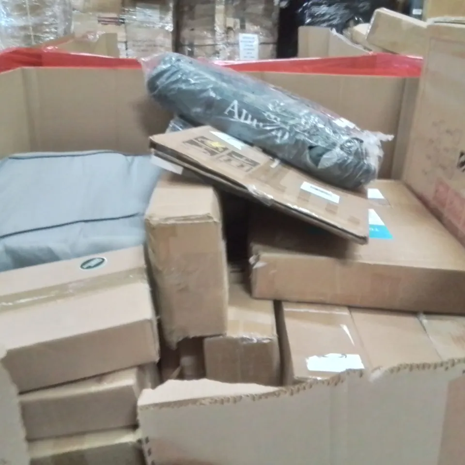 PALLET OF ASSORTED HOUSEHOLD GOODS AND PRODUCTS TO INCLUDE;COFFEE MACHINE,KIDS TRICYCLE,CEILING FAN 