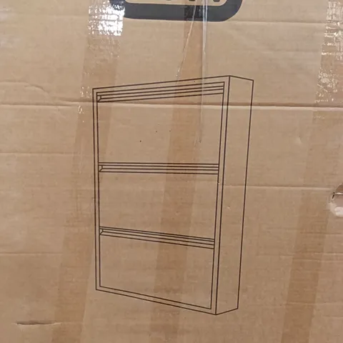BOXED 3 DOOR SHOE CABINET - BLACK (1 BOX)