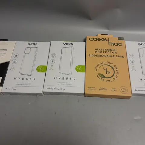 BOX OF ASSORTED PHONE CASES FOR IPHONE AND SAMSUNG