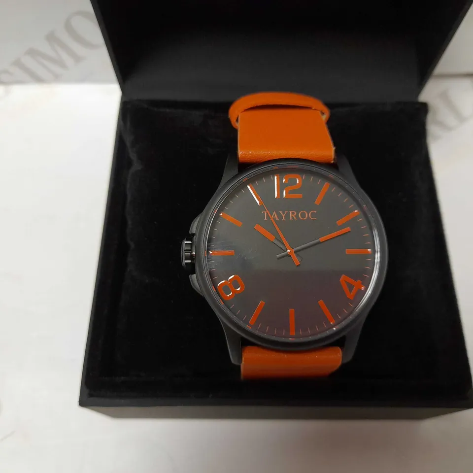 TAYROC MODO BLACK AND ORANGE WATCH