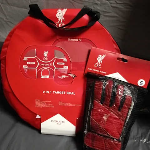 LIVERPOOL F.C 2IN 1 TARGET GOAL AND GOALKEEPERS GLOVES