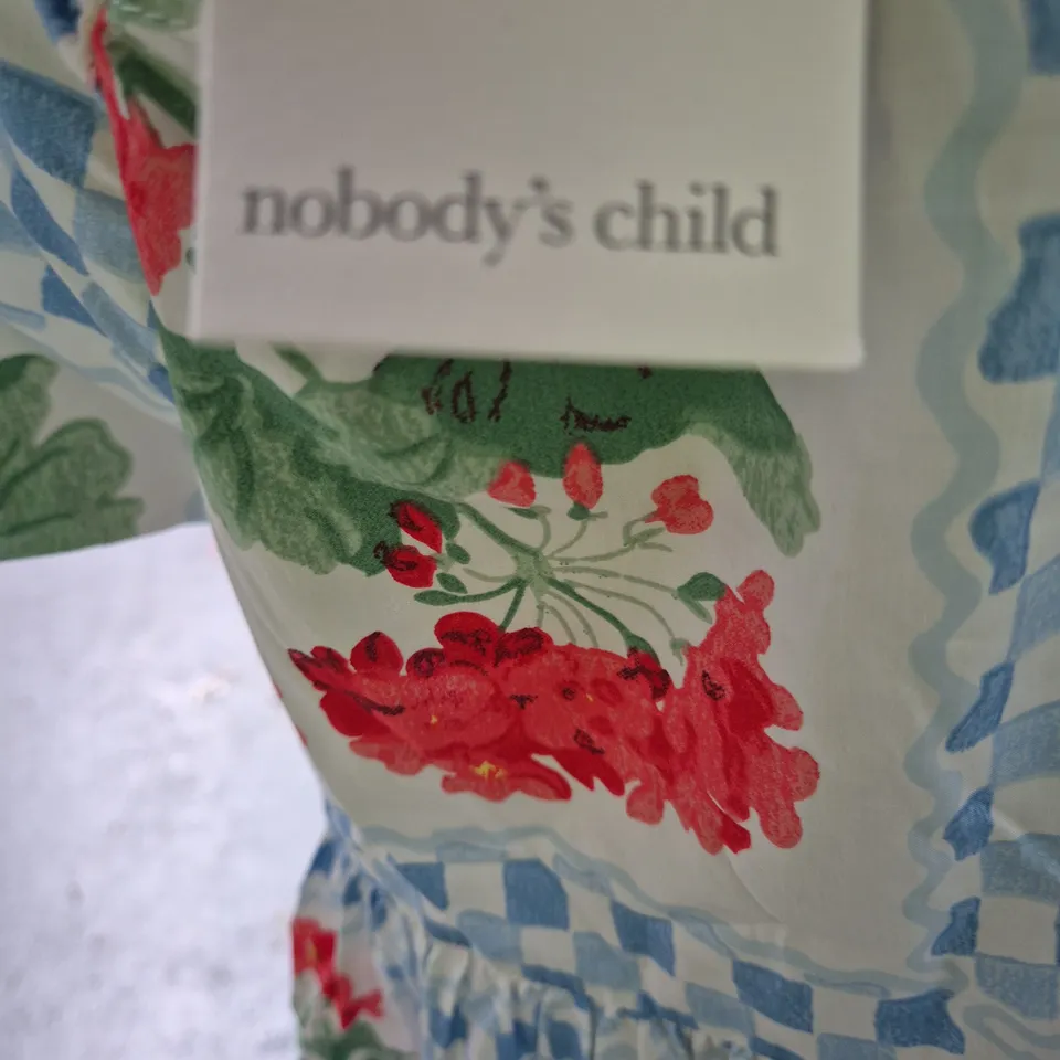 NOBODY'S CHILD JOANNA MIDI DRESS – GERANIUM FLORAL, UK 14 (EU 42, USA 10)