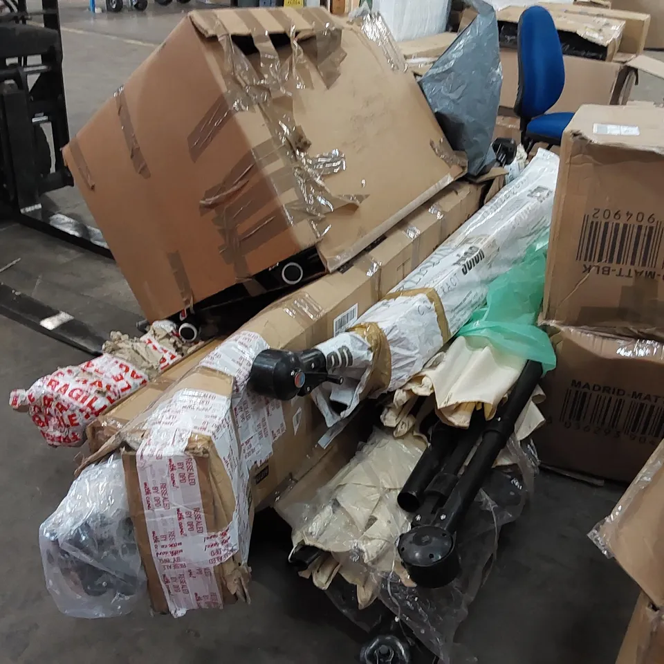PALLET OF ASSORTED FURNITURE PARTS AND CONSUMER PRODUCTS