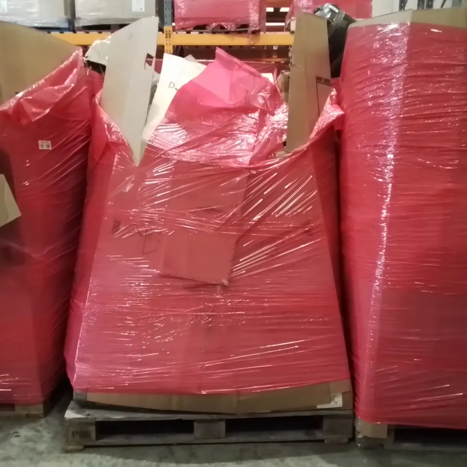PALLET OF ASSORTED ITEMS TO INCLUDE: DOLL HOUSE, AIR BLOWER, KNITTING MACHINE, LED AQUARIUM LIGHT, CAMPING TENT ECT