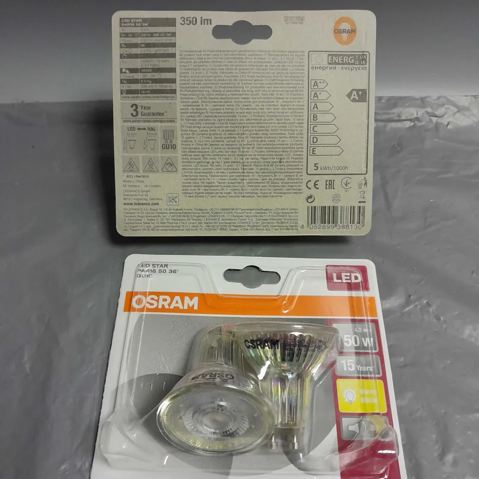 BOX OF 10 OSHRAM 2PACK LED STAR PAR16 50 GU10 LIGHT BULBS 