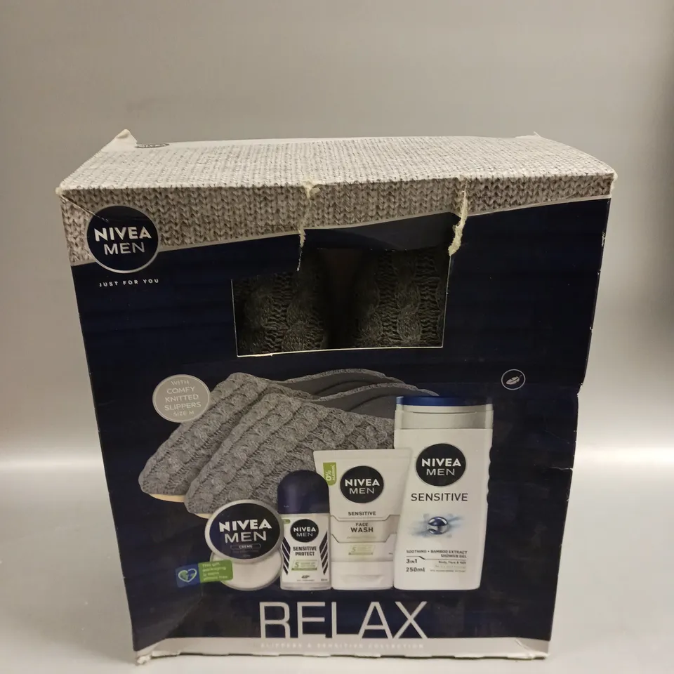 BOXED NIVEA RELAX SLIPPERS & SENSITIVE COLLECTION