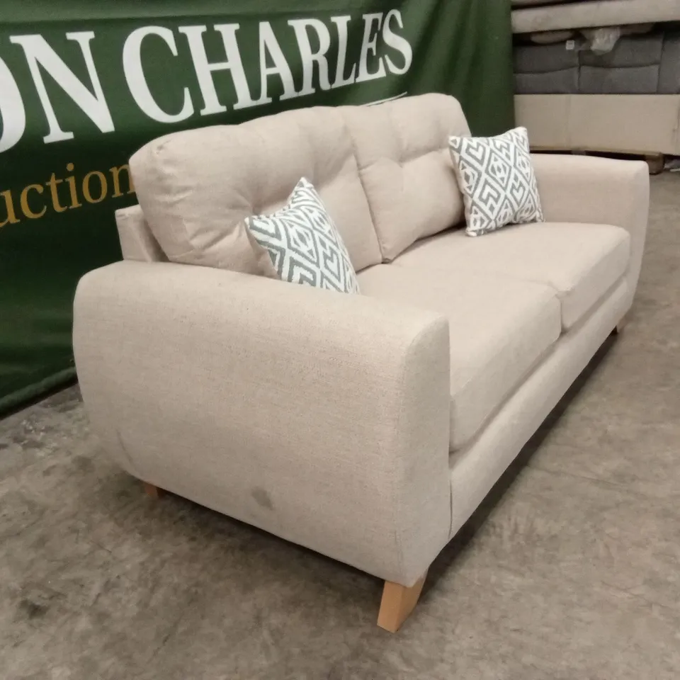 PRENT FABRIC 2 SEATER SOFA - NATURAL RRP £749
