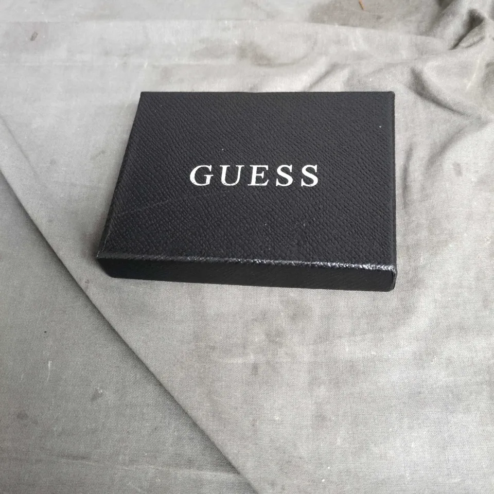 GUESS WALLET – BLACK MONOGRAM PATTERN, BOXED