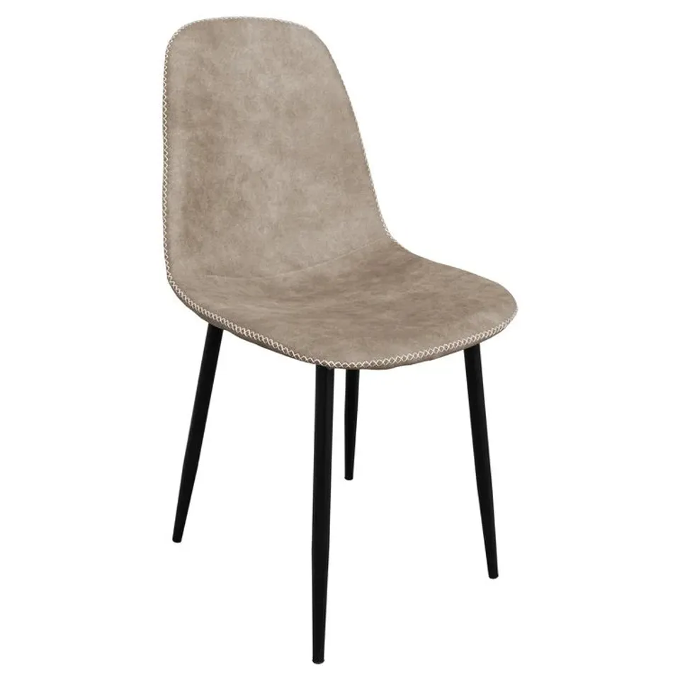 BOXED SIMONE UPHOLSTERED DINING CHAIR - FAWN (1 BOX)