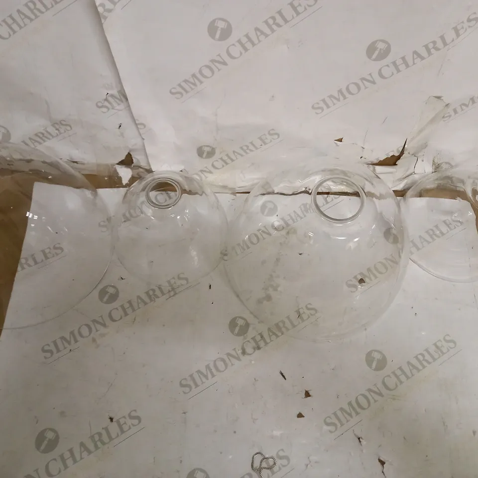 4 GLASS SHADES FOR CEILING OR LAMPS