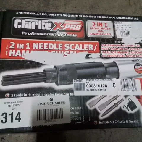 BOXED CLARKE 2 IN 1 NEEDLE SCALER/HAMMER CHISEL
