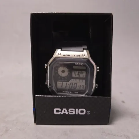 BOXED CASIO WORLD TIME 5 ALARMS DIGITAL WATCH