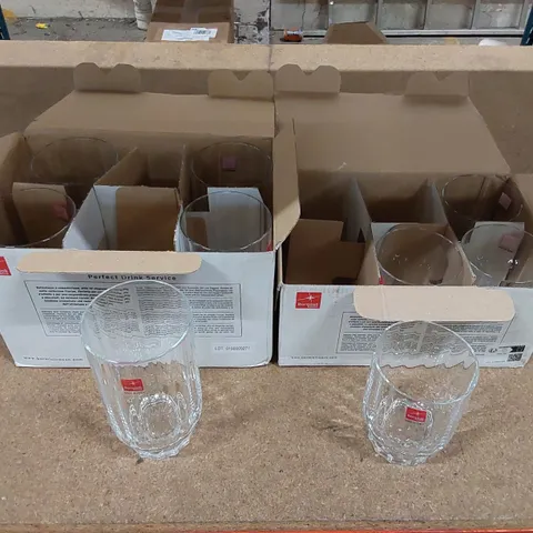 BOXED FLORIAN GLASSWARE 9PCS SET (1 BOX)