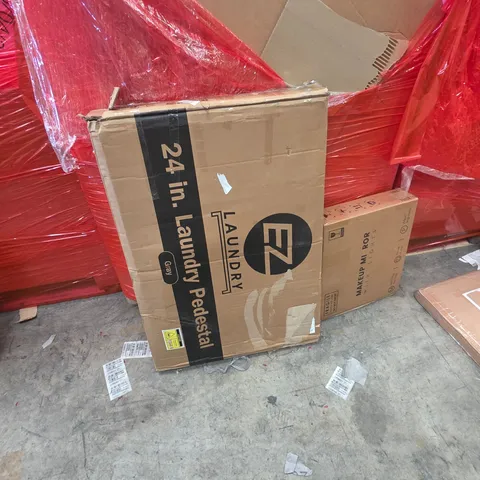 PALLET OF ASSORTED HOUSEHOLD GOODS AND PRODUCTS TO INCLUDE;LAUNDRY PEDESTAL,LED MIRROR