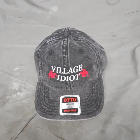VILLAGE IDIOT OTTO DAD HAT – BLACK ADJUSTABLE CAP