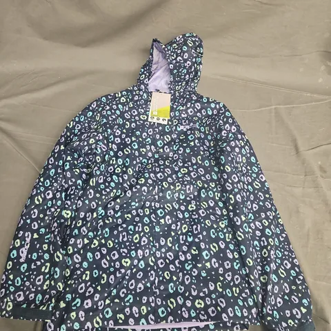 MOUNTAIN WAREHOUSE ARIES PRINTED KIDS 3 IN 1 WATERPROOF JACKET IN NAVY MULTI - 11-12 YEARS