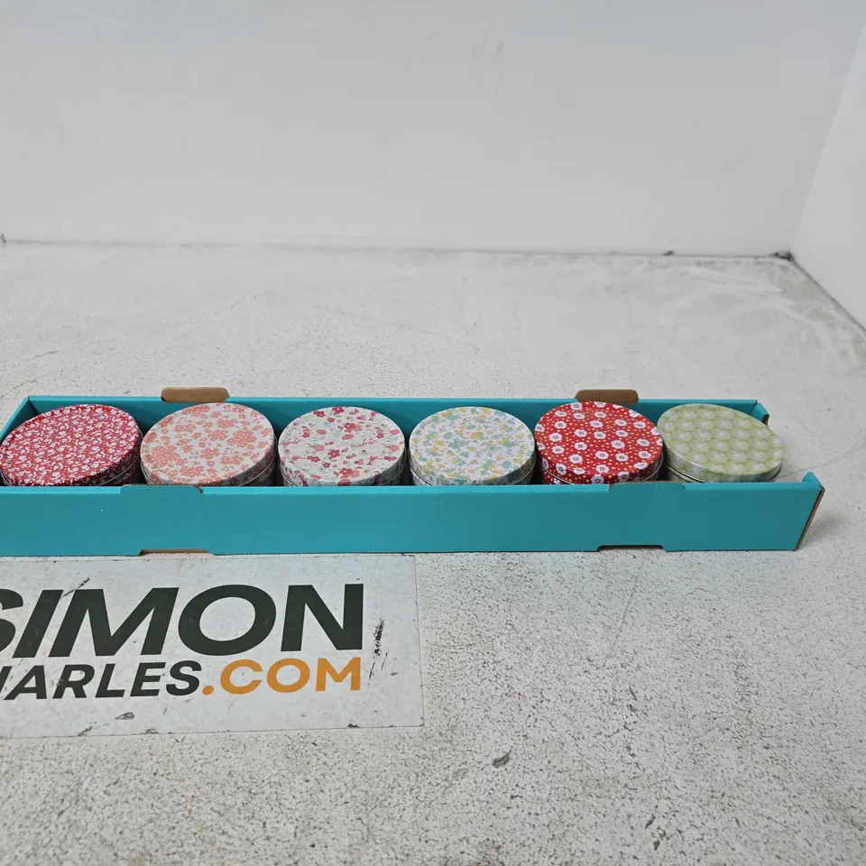 6 X TINS CONTAINING APPROXIMATELY 60 ASSORTED WAX MELTS 