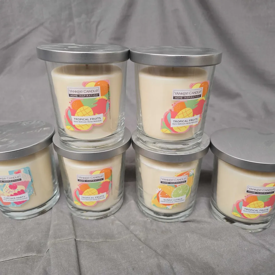 6 X ASSORTED YANKEE SCENTED CANDLES - COLLECTION ONLY 