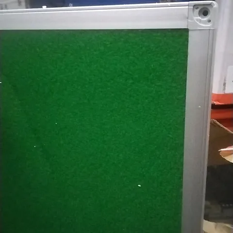 BOXED FELT NOTICEBOARD GREEN ALUMINIUM FRAME - 180 X 120CM