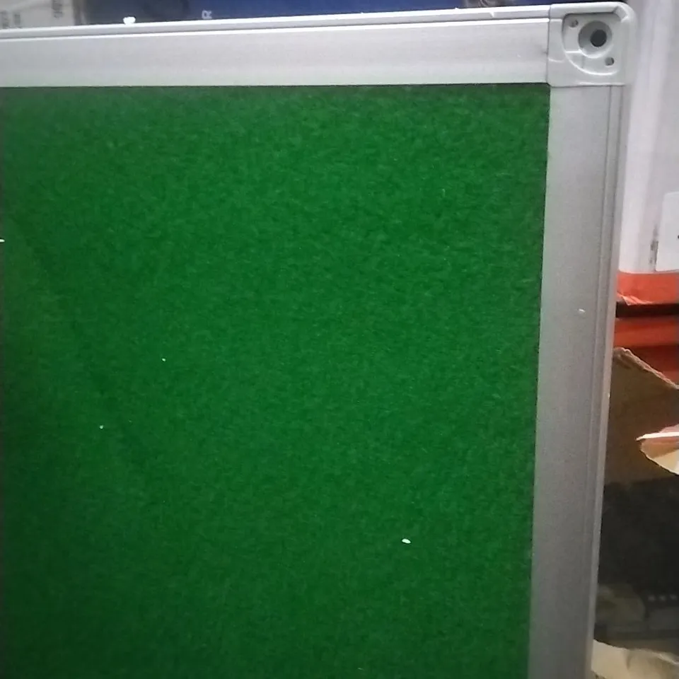 BOXED FELT NOTICEBOARD GREEN ALUMINIUM FRAME - 180 X 120CM