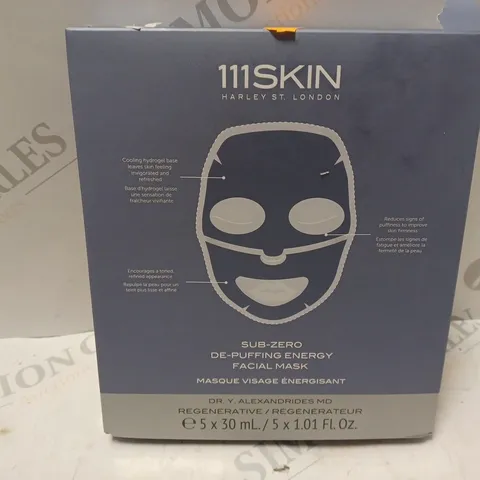 BOXED 111SKIN SUB-ZERO DE-PUFFING ENERGY FACIAL MASK (5 IN BOX)