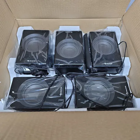BOXED ANUA FIVE COMPACT BLACK SPEAKERS – BOXED HOME AUDIO ACCESSORIES