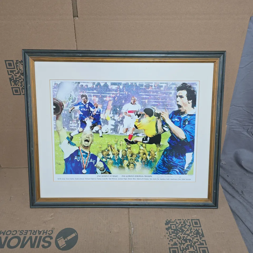 ONE MOMENT OF MAGIC - CHELSEA FC 1997–98 UEFA CUP WINNERS' CUP COMMEMORATIVE PAINTING (1 OF ONLY 500)  