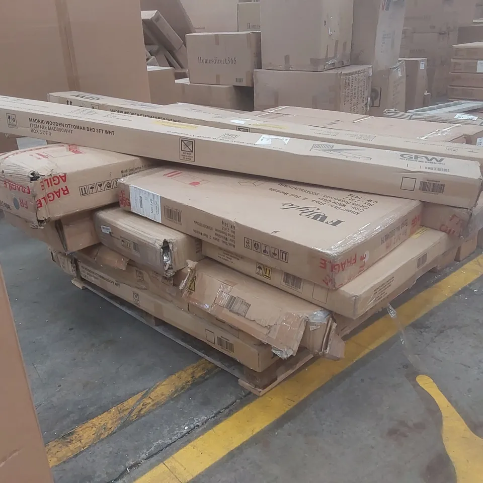 PALLET OF ASSORTED DESIGNER FURNITURE PARTS