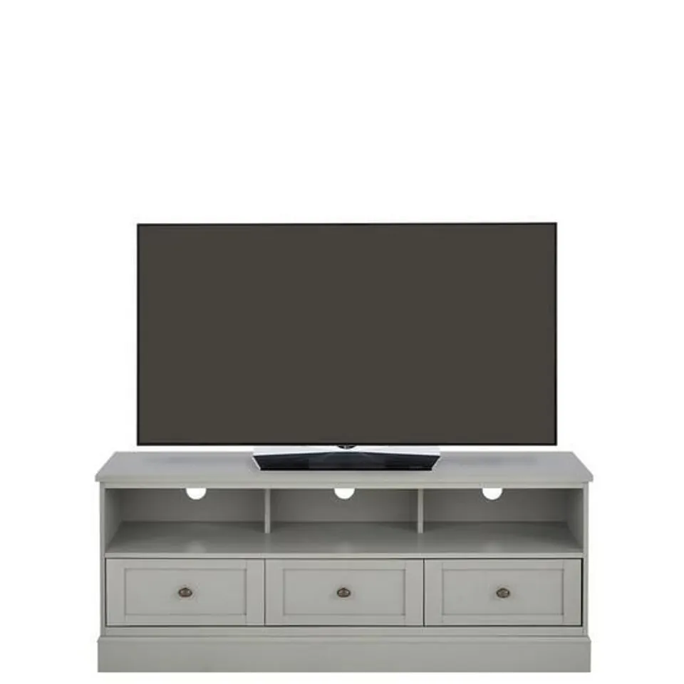 BOXED DARCY TV UNIT LIGHT GREY, SIZE UNSPECIFIED 