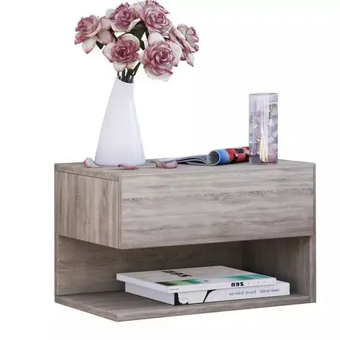 BOXED KLADO FLOATING SHELF, BEIGE, 29CM H X 46CM W X 30CM D (1 BOX)