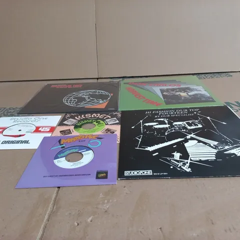 TOTE OF APPROXIMATELY 10 ASSORTED REGGAE/DUB VINYL RECORDS TO INCLUDE DON CARLOS, THE GLADIATORS, BIM SHERMAN ETC