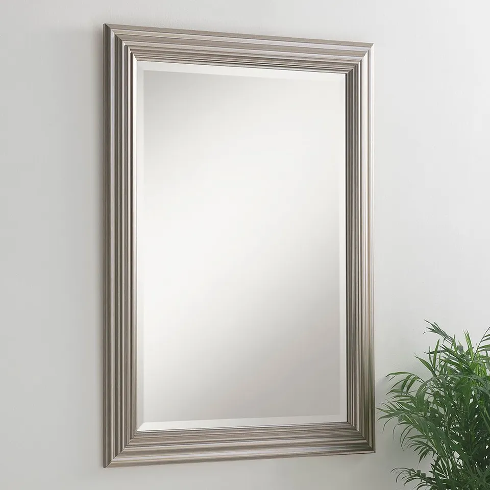 BOXED YG701 RECTANGULAR FRAMED MIRROR SILVER 128.5CM X 105.5CM