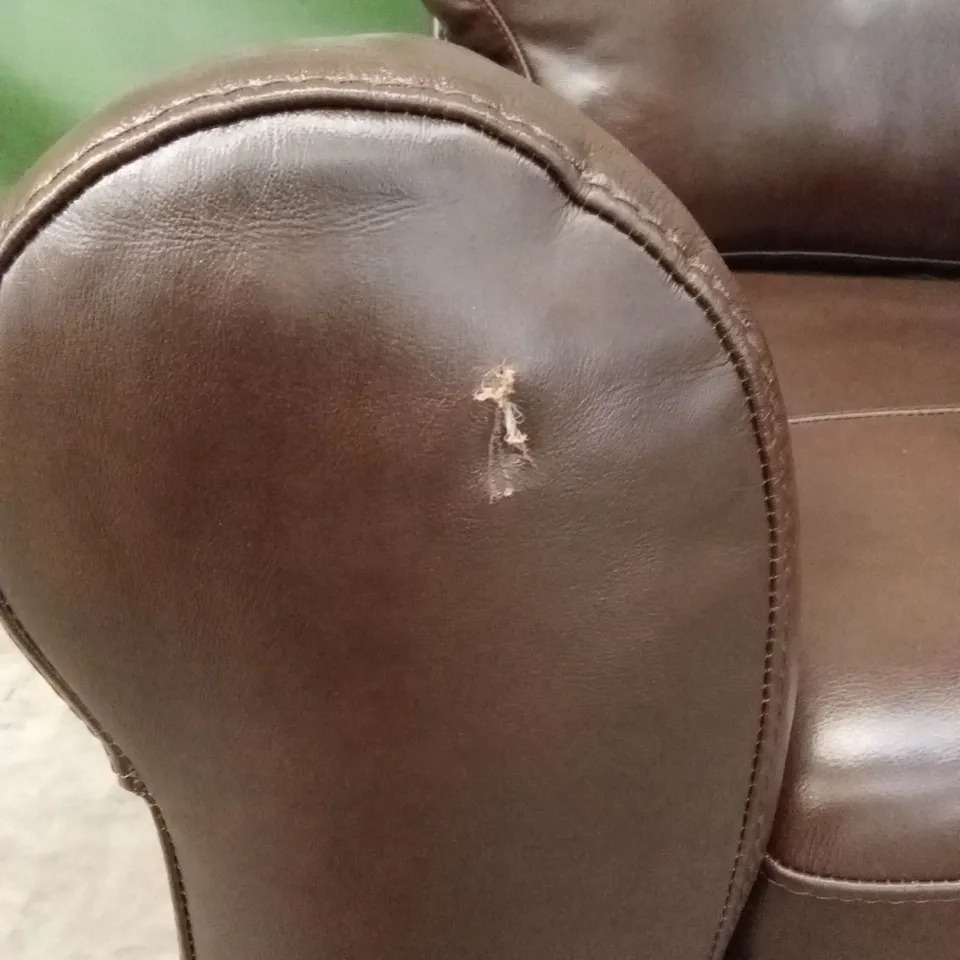 BAILEY 4 SEATER LEATHER SOFA - CHOCOLATE RRP £849