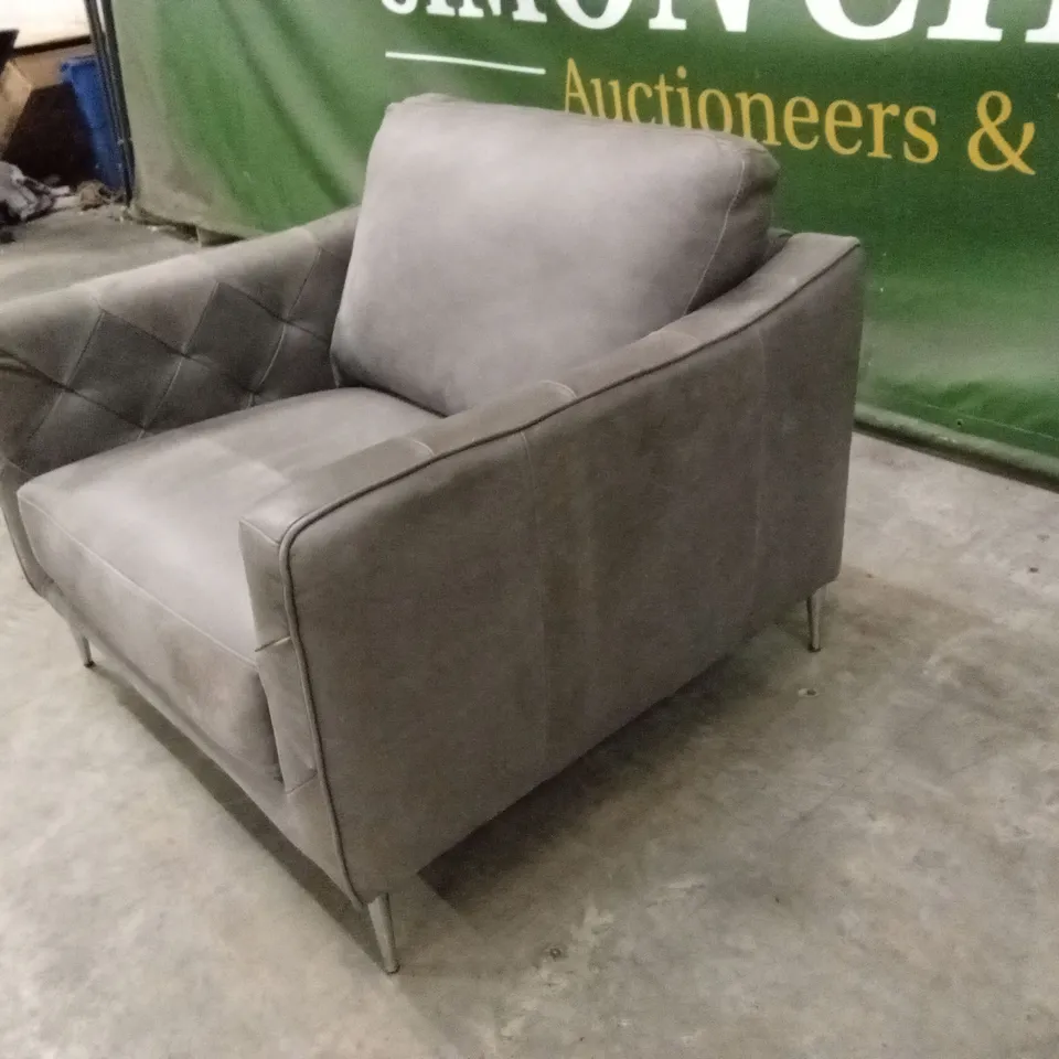 QUALITY DESIGNER ITALIAN MADE ARES LEATHER ARMCHAIR