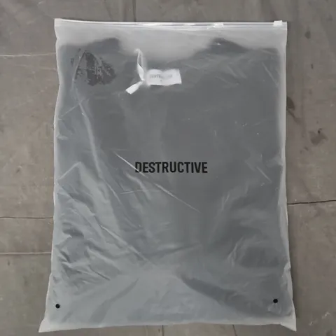 DESTRUCTIVE MOHAIR SWEATSHIRT IN BLACK SIZE MEDIUM