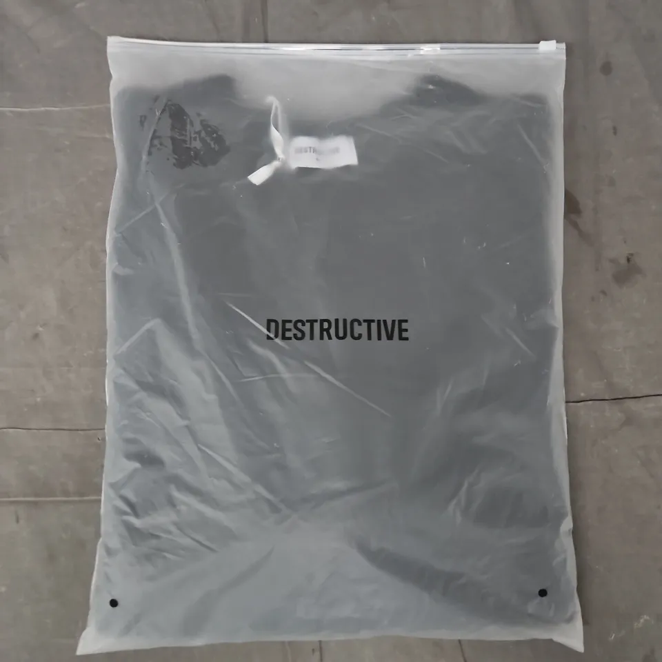 DESTRUCTIVE MOHAIR SWEATSHIRT IN BLACK SIZE MEDIUM