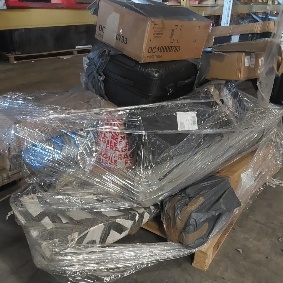 PALLET CONTAINING A LARGE QUANTITY OF ASSORTED CONSUMER PRODUCTS/FURNITURE PARTS ECT