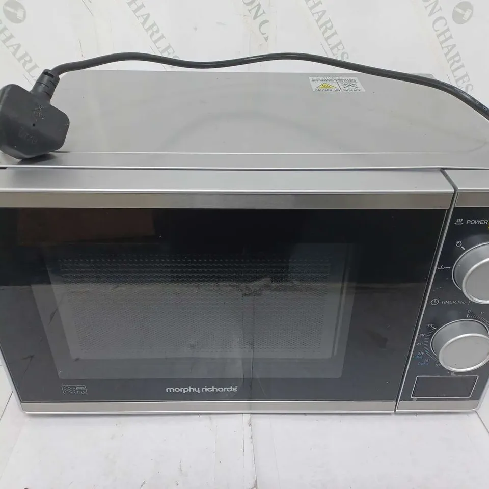 MORPHY RICHARDS MICROWAVE IN SILVER