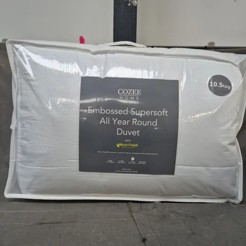 COZEE HOME EMBOSSED SUPERSOFT ALL YEAR ROUND DUVET ā 10.5 TOG
