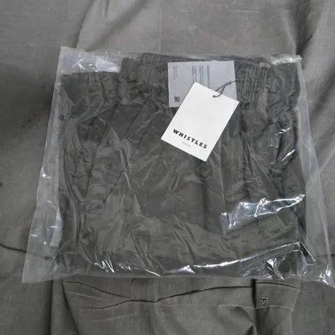 BAGGED WHISTLES TIE WAIST TROUSERS IN GREEN - UK 8