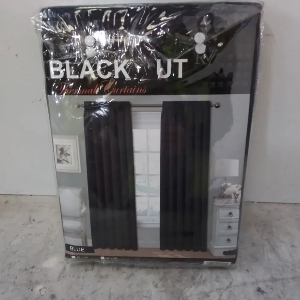 BAGGED DESMARIAH BLACKOUT PENCIL PLEATED CURTAINS // SIZE: 168 X 137CM 